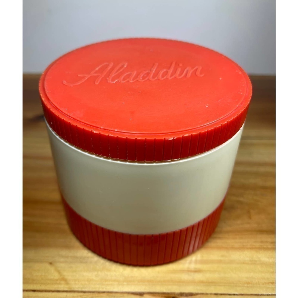 Vtg Aladdin Insulated Thermos Jar Model 7000 with Freezer Lid Holds 6 Oz Thermos